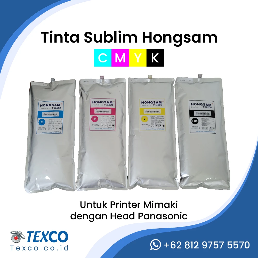 Tinta Sublim Hongsam untuk Printer Mimaki (CMYK)