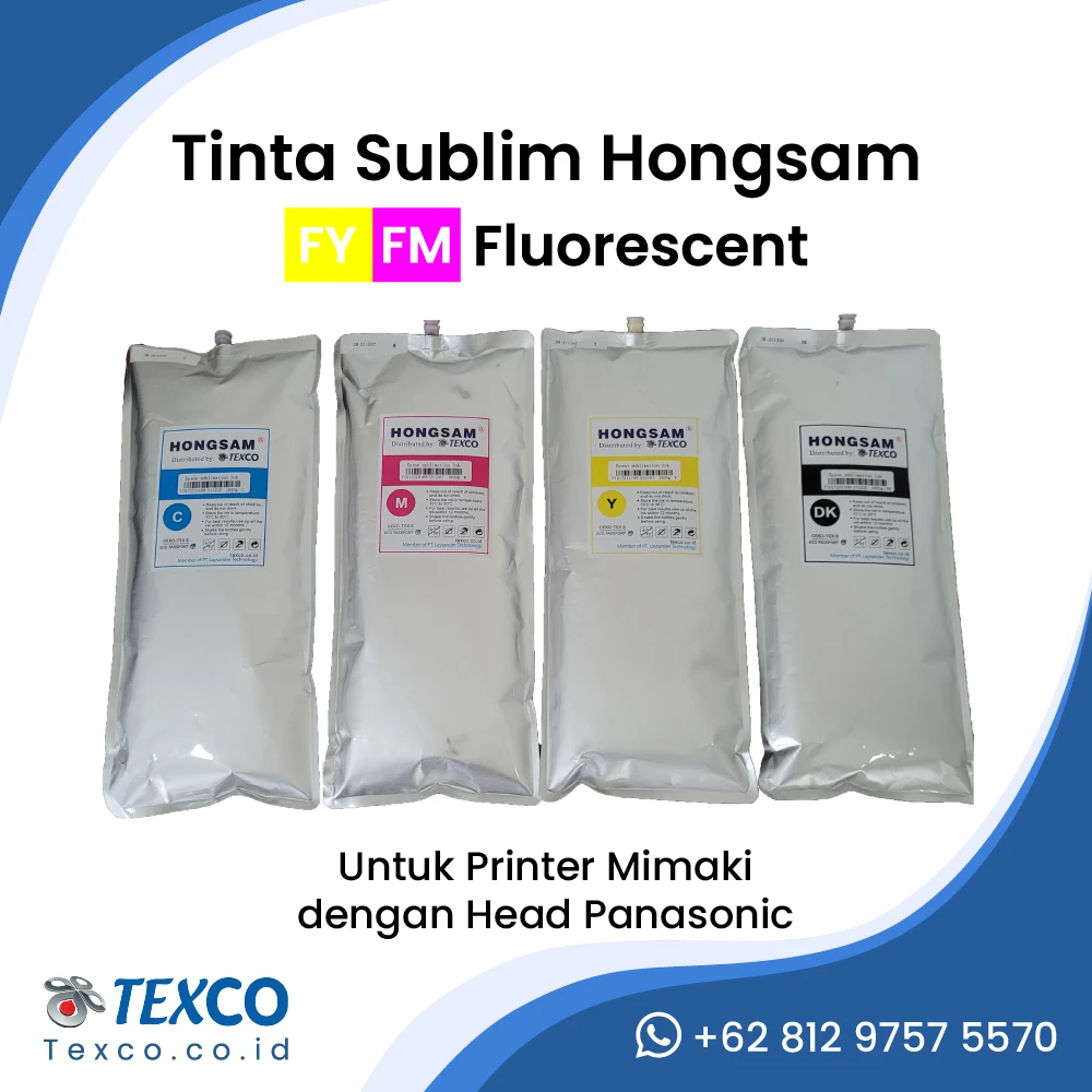 Tinta Sublim Hongsam untuk Printer Mimaki Fluorescent (FY & FM)