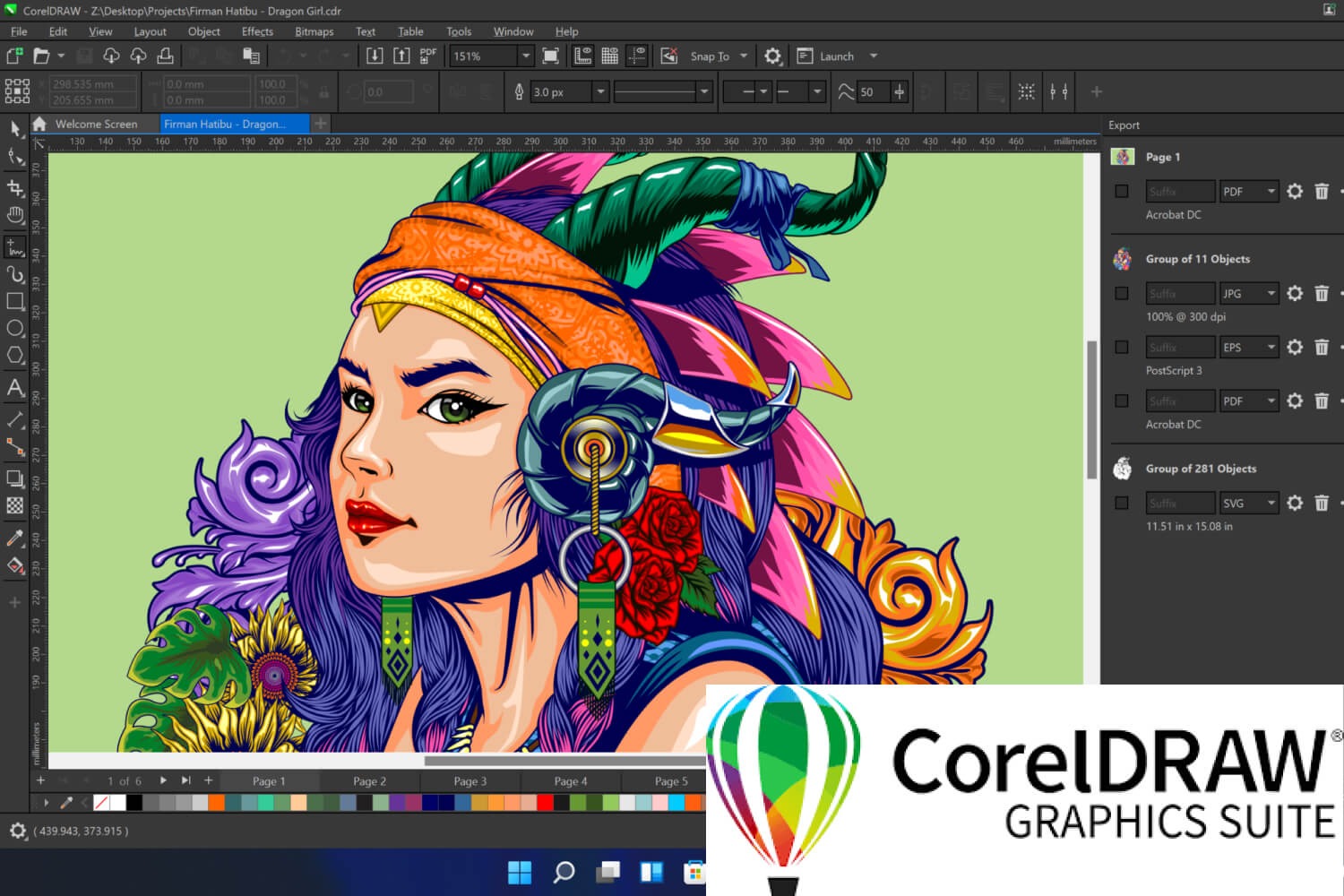 hasil desain dari corel draw
