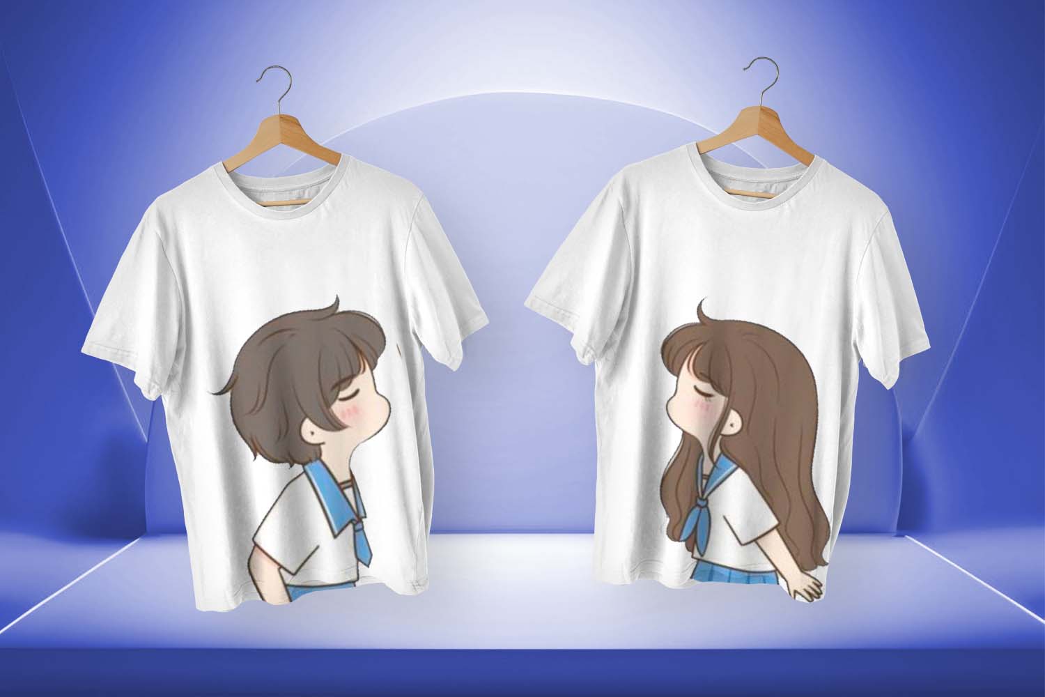 kaos dengan desain couple