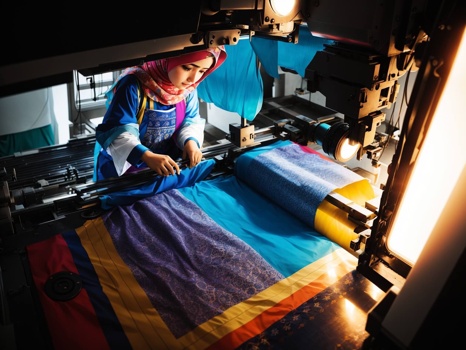 Various techniques for printing designs on hijabs