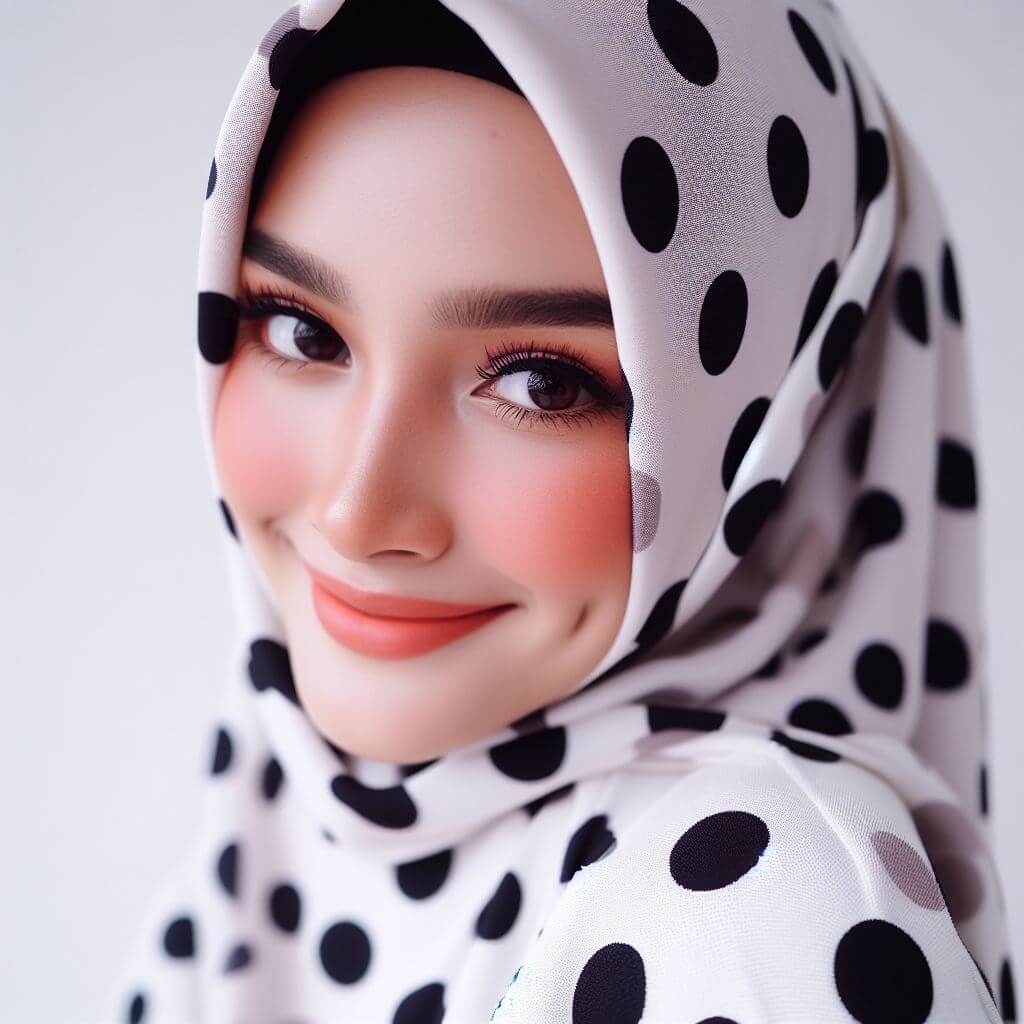 Playful polkadot patterns for trendy hijabs