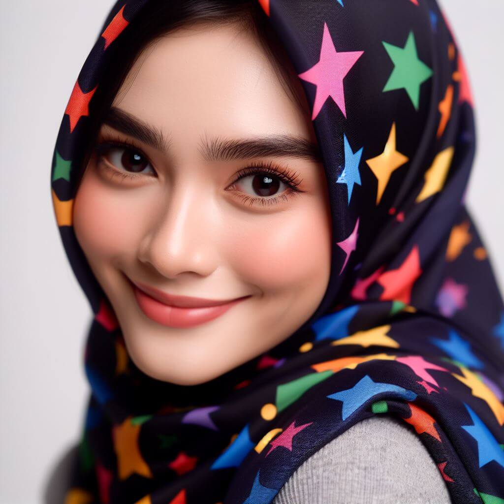 Dazzling star patterns for fashionable hijabs