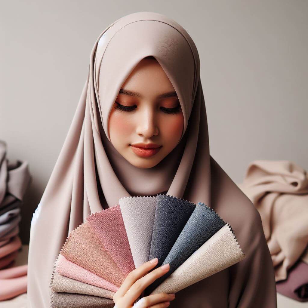 seorang pebisnis sedang memilih bahan yang tepat