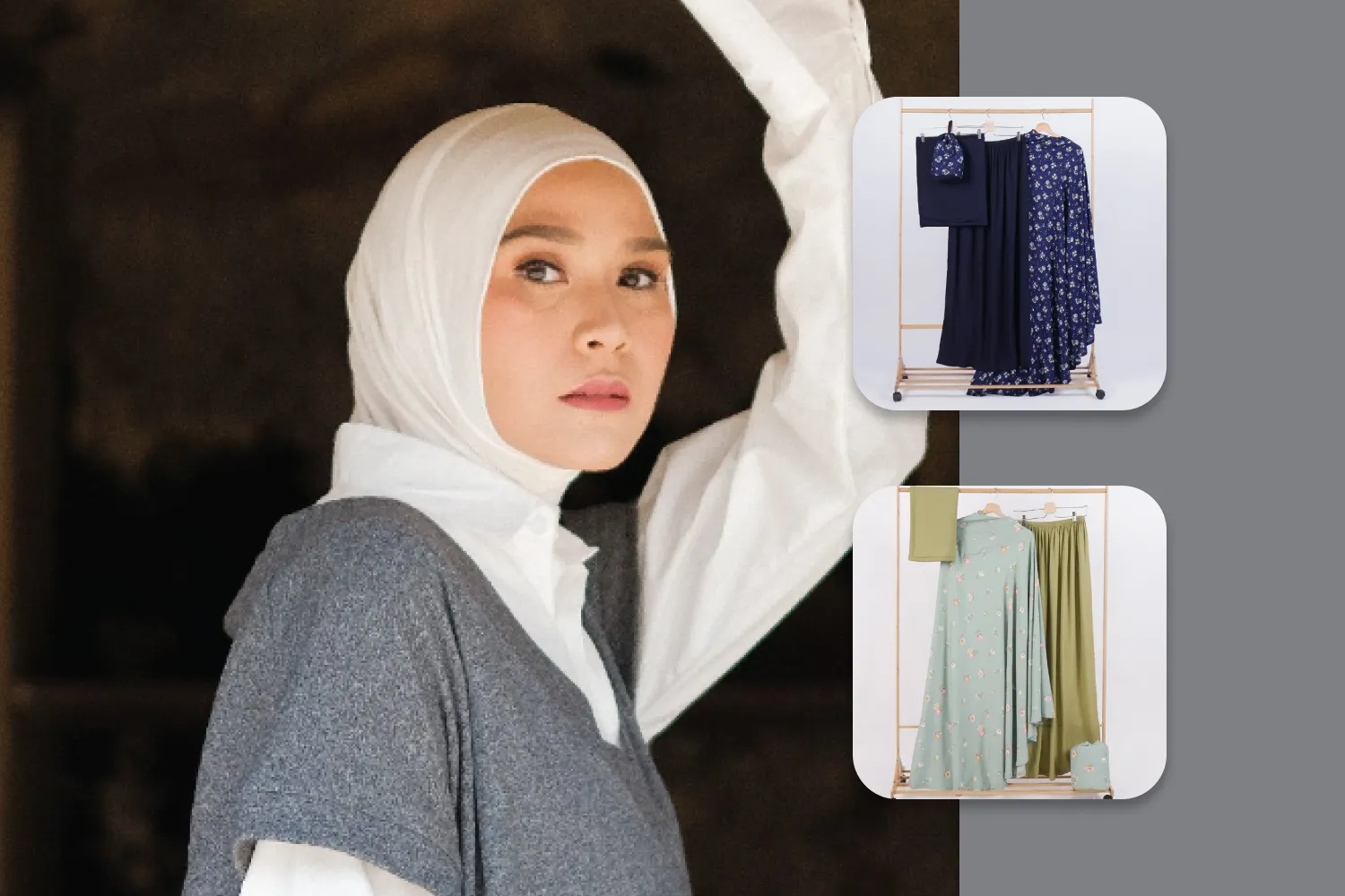Meccanism, a Muslim fashion brand by Zaskia Adya Mecca, offers hijabs and stylish clothing in earth tones.
