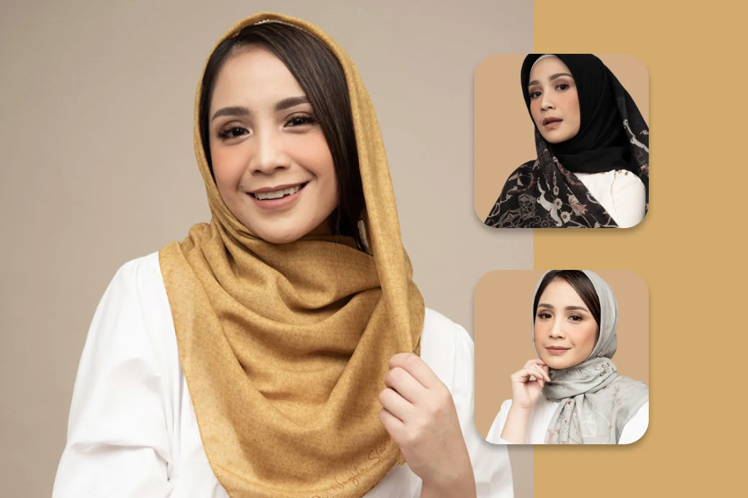 Modern hijab collection Nagita Slavina Mukena, water-resistant with trendy designs and bright colors.