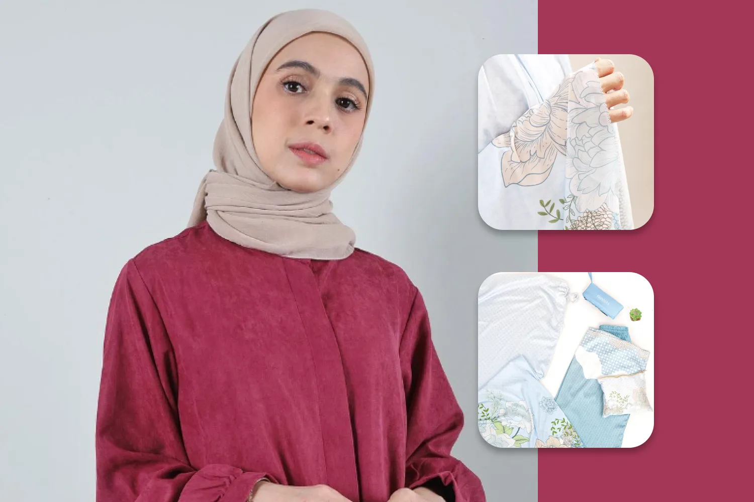 Trinycta, Nycta Gina's choice of hijab for a diverse modern Muslim style.