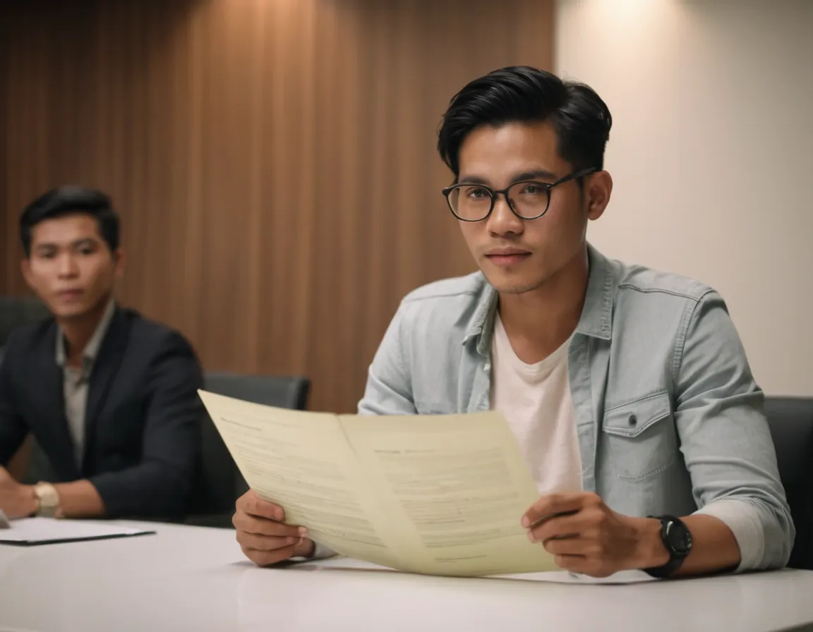 seseorang sedang menawarkan kontrak