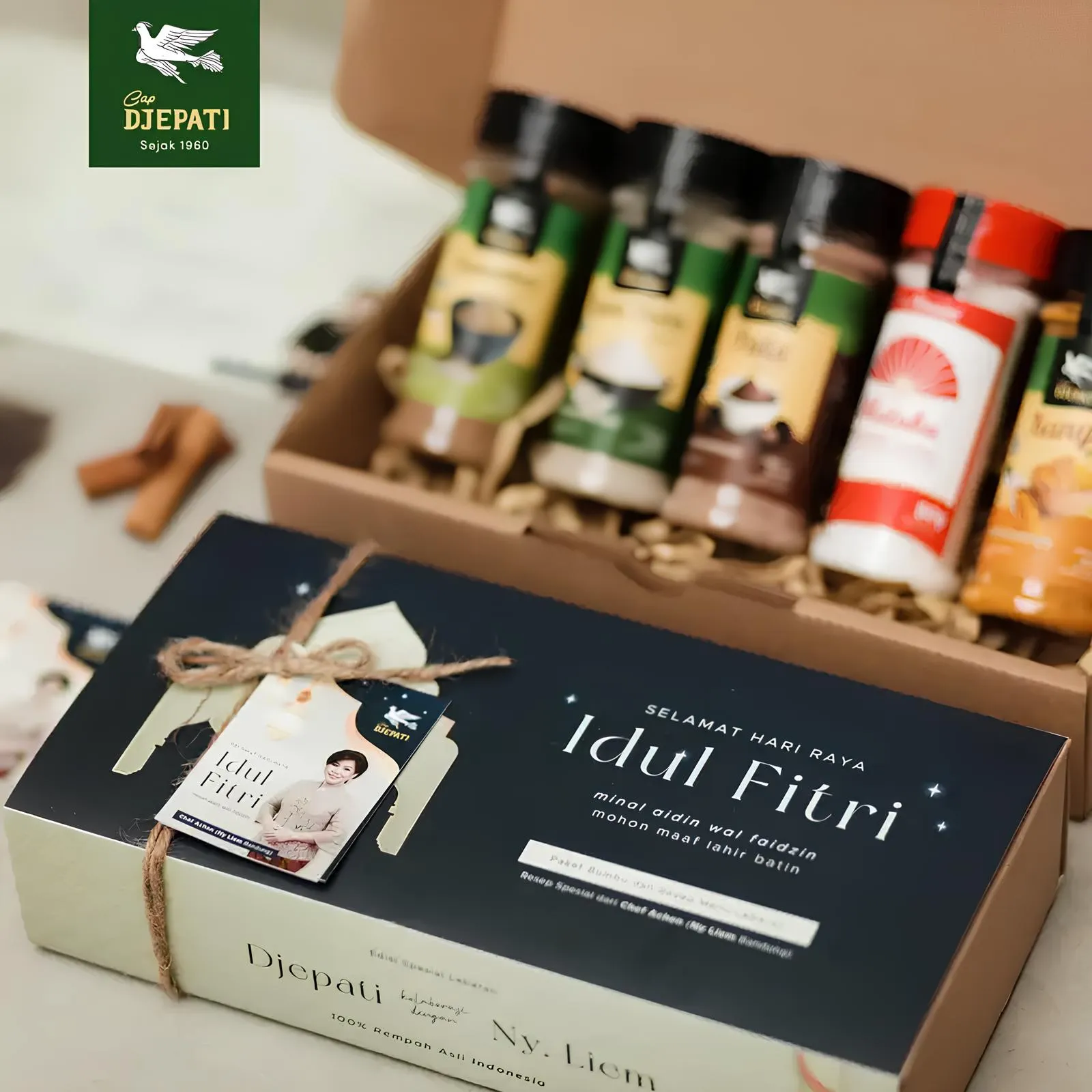 Eid spice hampers with custom-blended spices in elegant gift packaging.