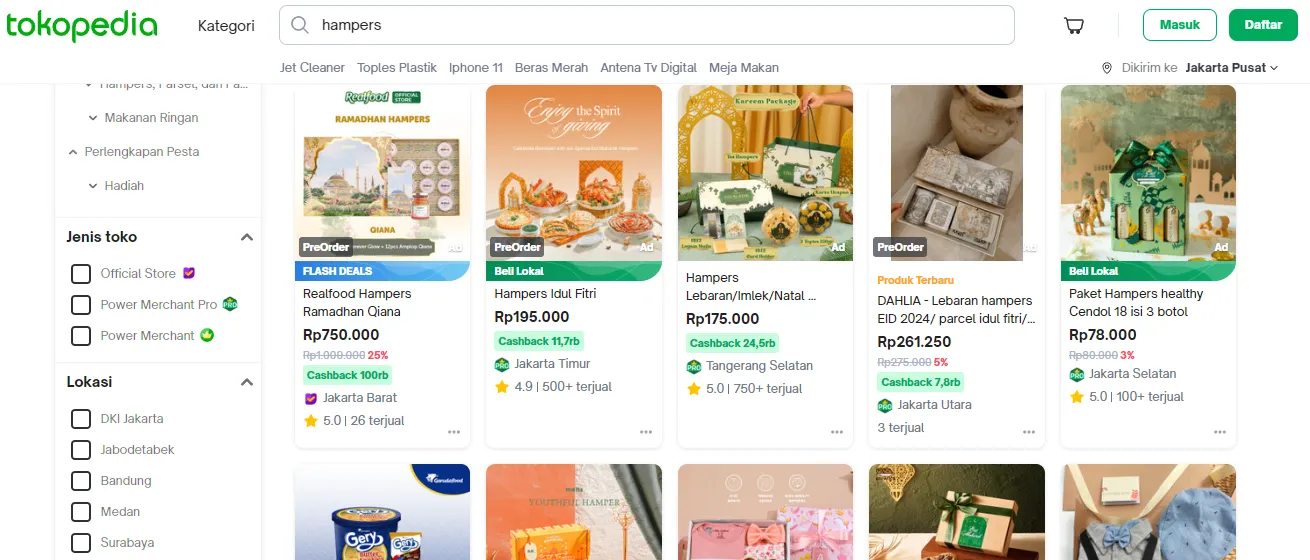 Digital marketing strategies for Eid hampers using Instagram and Facebook to reach wider audiences.