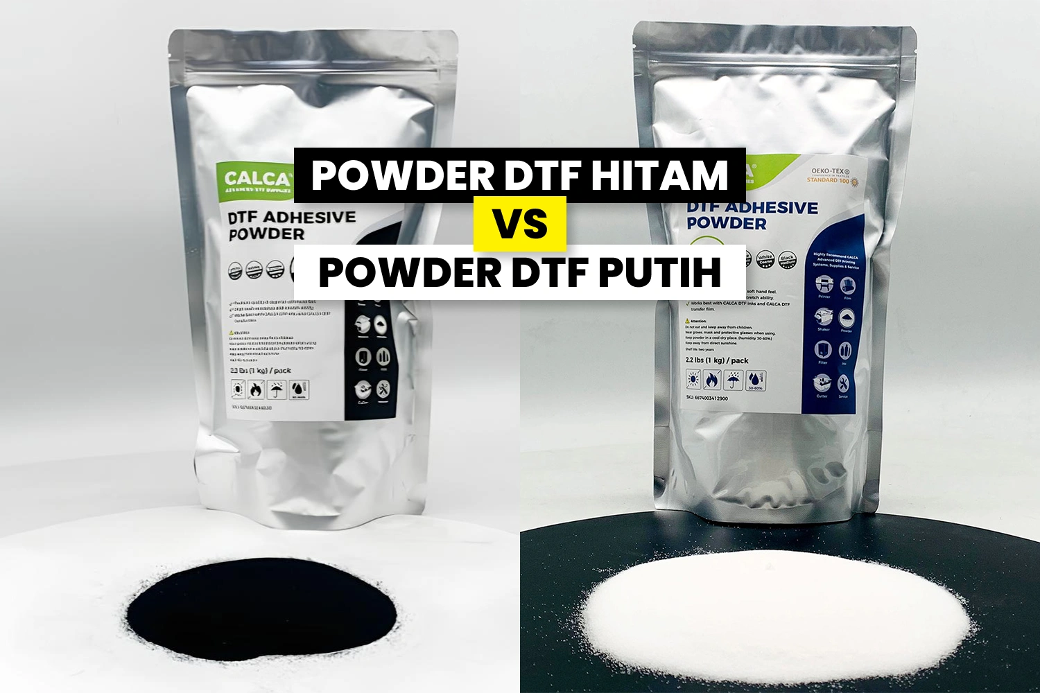 Powder dtf hitam vs putih.