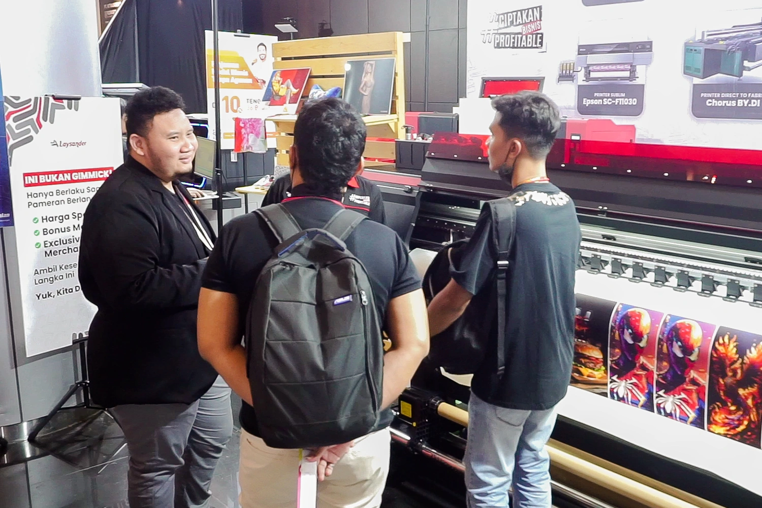 Laysander showcases DTF Fedar printers with advanced printing capabilities, vibrant output, and reliable performance for textile businesses