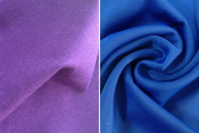 Scarlet and Sherly jersey fabric featuring rich, dark hues and smooth texture, ideal for elegant, comfortable apparel