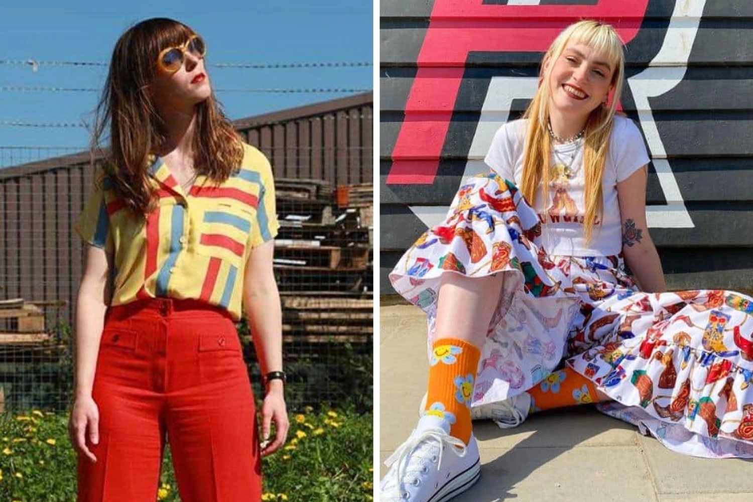 Retro digital printing fashion trends featuring vibrant 80s and 90s patterns with modern precision.