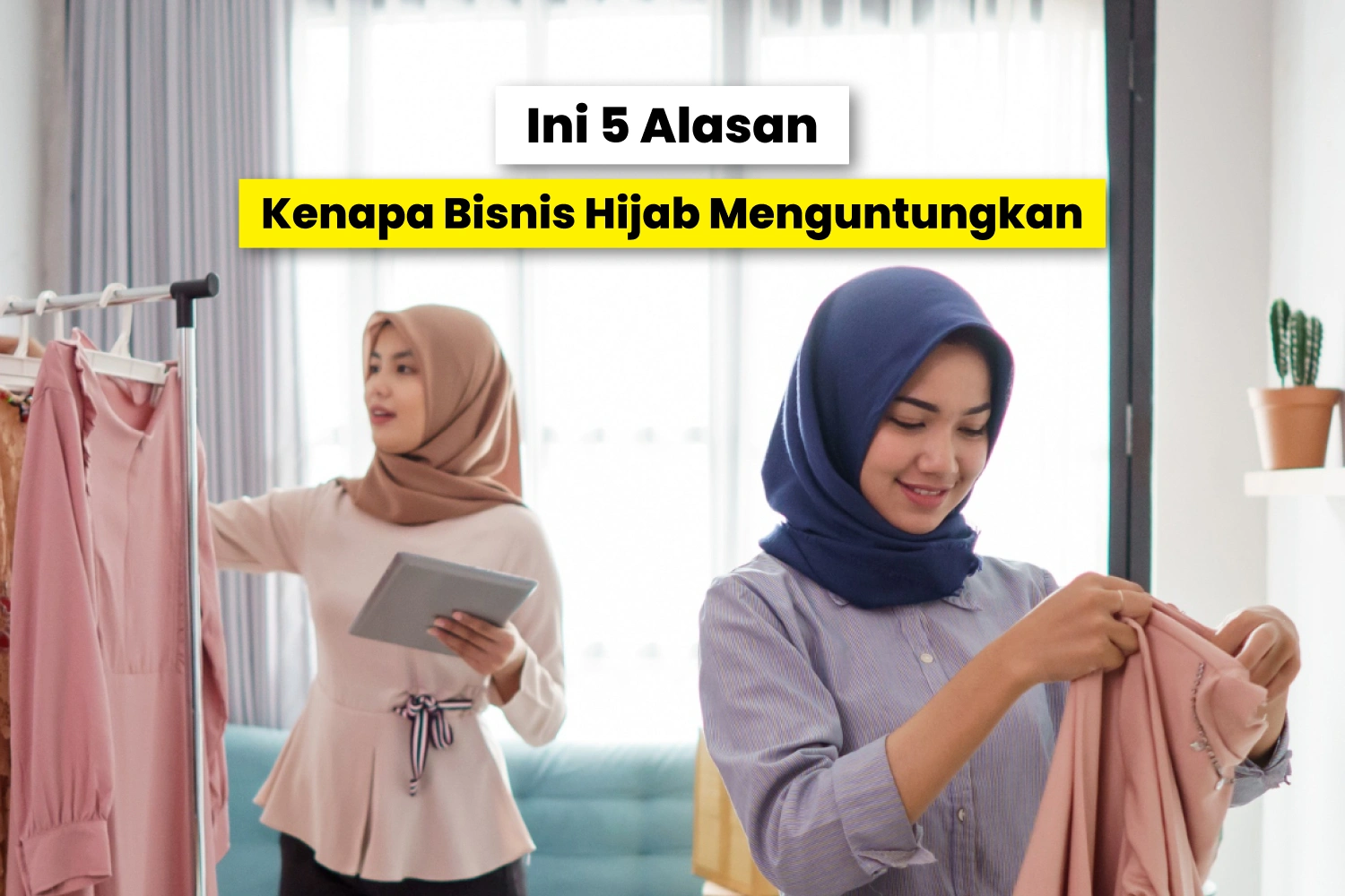 Orang yang sedang berbisnis hijab