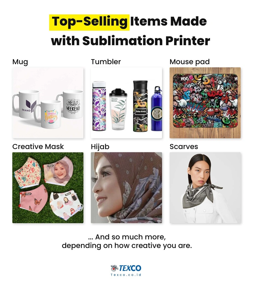 Produk yang bisa di buat dari printer Sublim epson f130 english v1.0