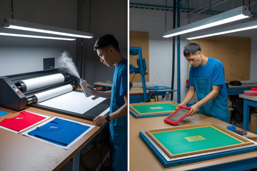 Comparison between DTF and plastisol printing methods