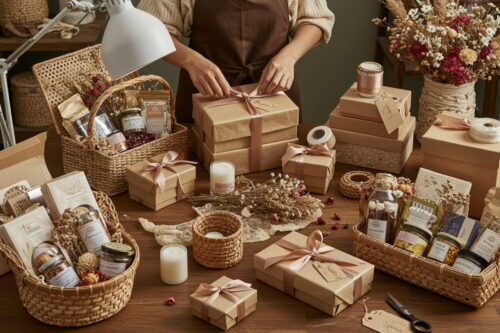 Produk hampers yang siap untuk dikirim.
