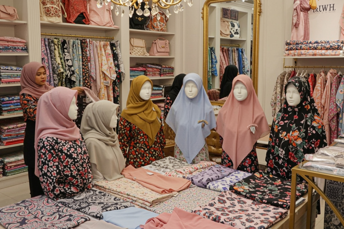 produk hijab printing yang dijual dipasaran