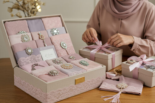 Berbagai produk hampers hijab yang cantik dan istimewa.