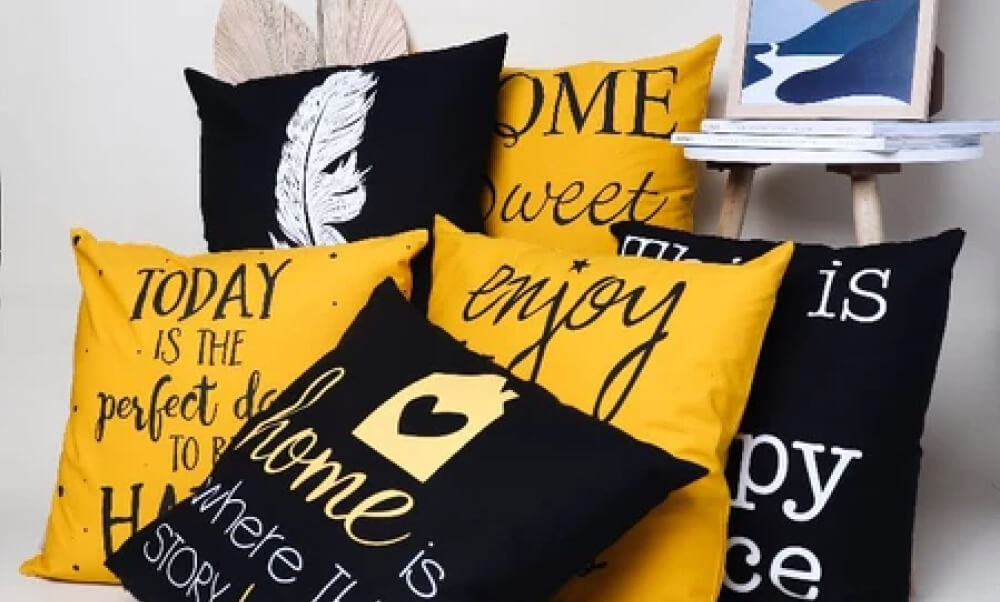 Sarung bantal unik direct to fabric