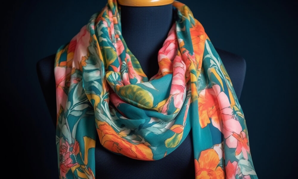 Scarf direct to fabric