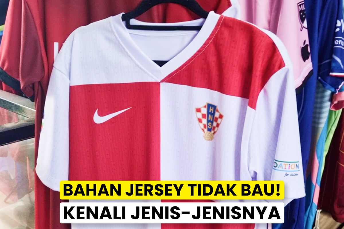 bahan jersey tidak bau keringat.