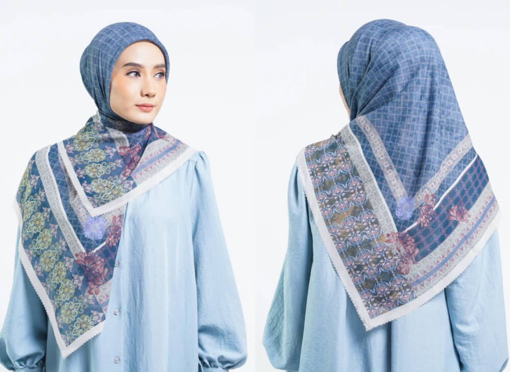 Elzatta hijab collection featuring a variety of modern, modest designs with vibrant colors and traditional Indonesian motifs