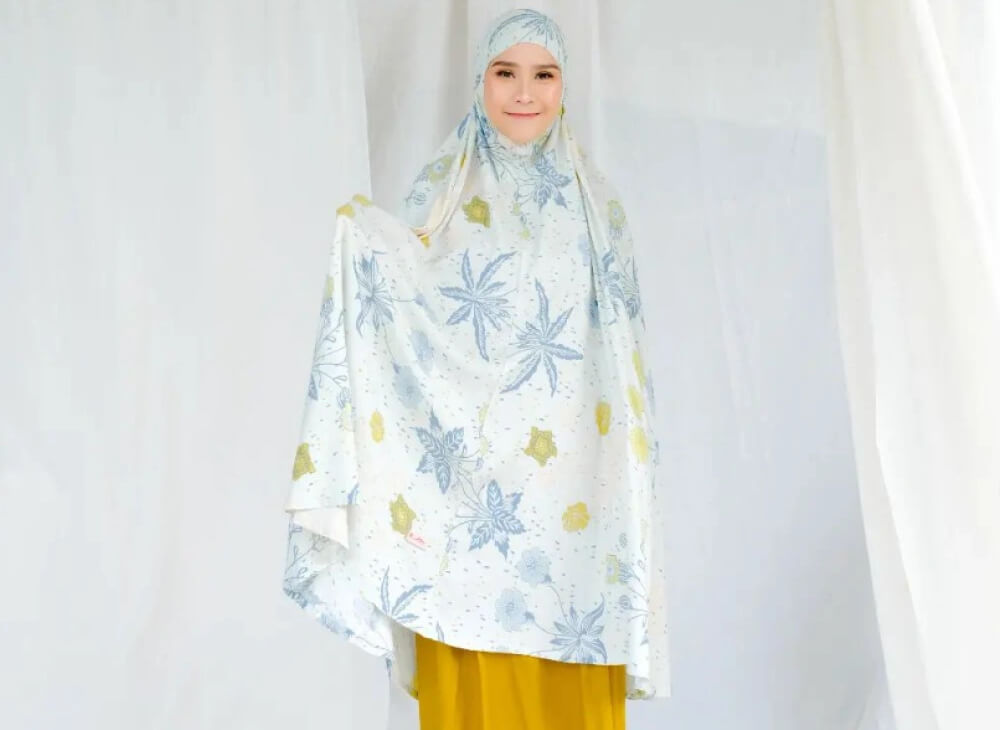 Zaskia Mecca wearing a Meccanism hijab from her signature collection, featuring modern, modest designs with a streetwear edge