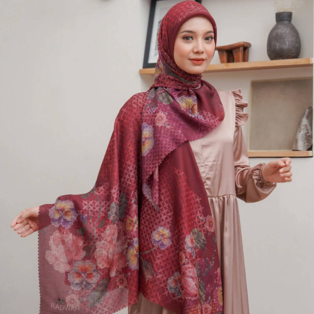 Elegant Radwah hijab collection featuring modern designs with intricate patterns and vibrant colors for a chic, modest look