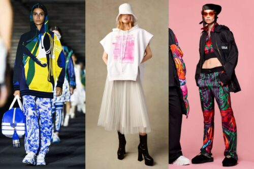 Digital printing fashion trends featuring smart fabrics, geometric patterns, and eco-friendly textile innovations.