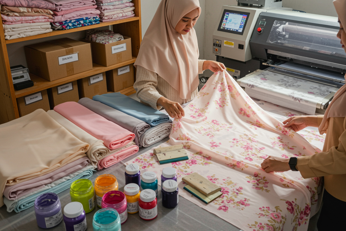 Illustration of startup cost calculation for hijab printing business