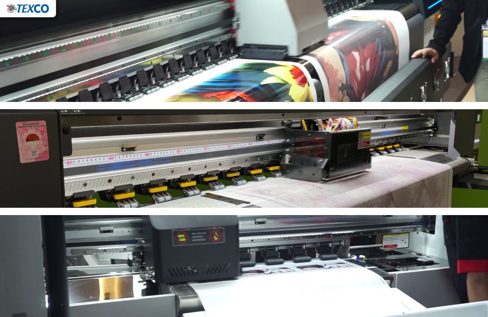 Deretan mesin printing digital canggih Laysander yang digunakan untuk mencetak dengan kualitas tinggi di pameran All Print 2025.