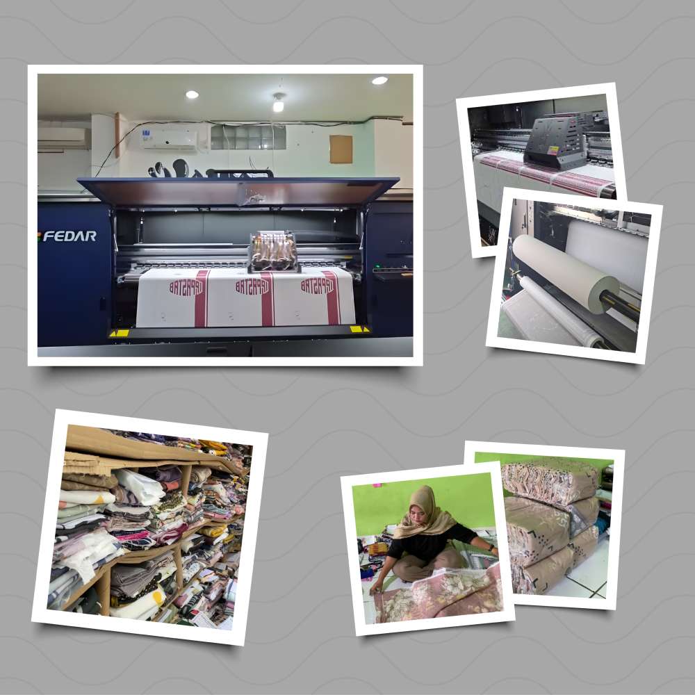 Printer Sublim sedang bekerja mencetak jersey