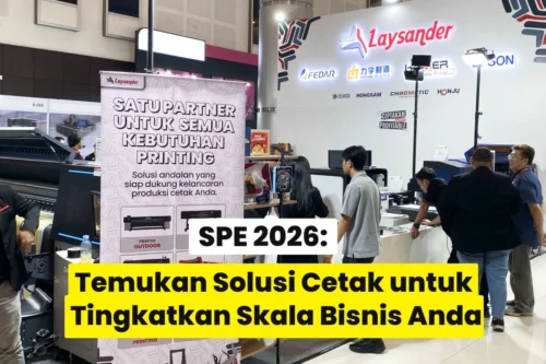 Booth Texco menampilkan berbagai solusi mesin cetak di Surabaya Printing Expo 2026 untuk membantu pelaku usaha meningkatkan efisiensi produksi dan skala bisnis.