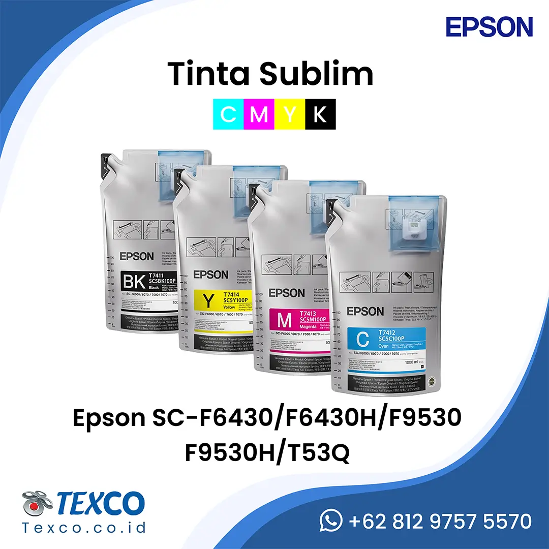 Tinta Sublim Epson SC-F6430 - F6430H - F9530 -F9530H - T53Q v2.1 - Texco